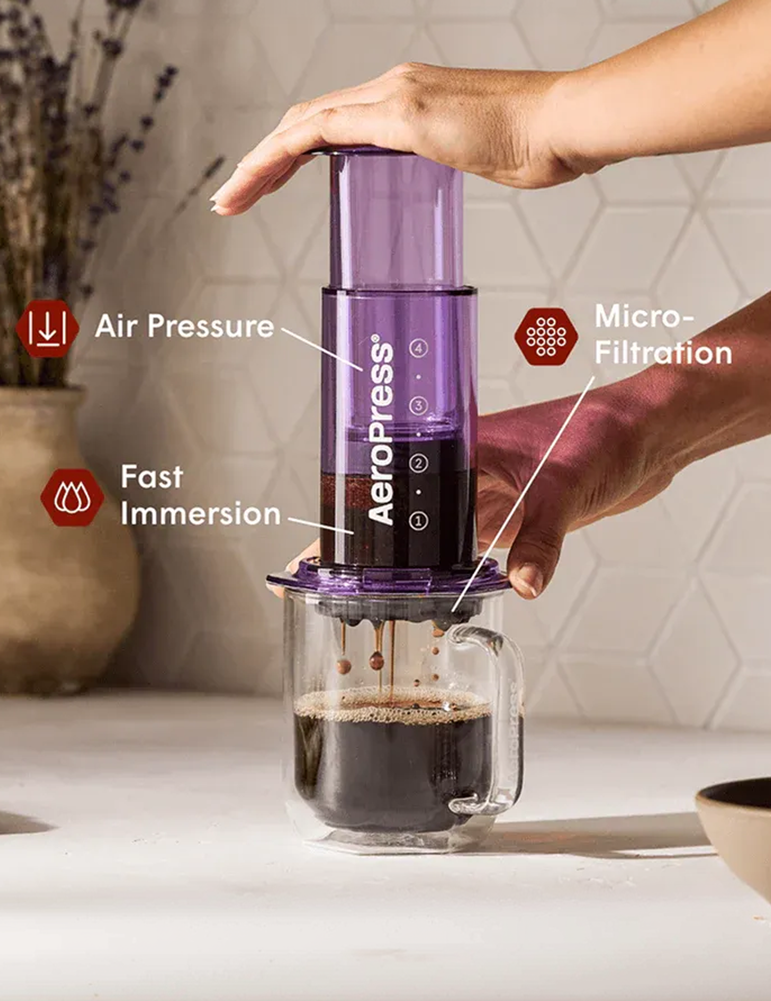 Aeropress Purple Coffee Maker
