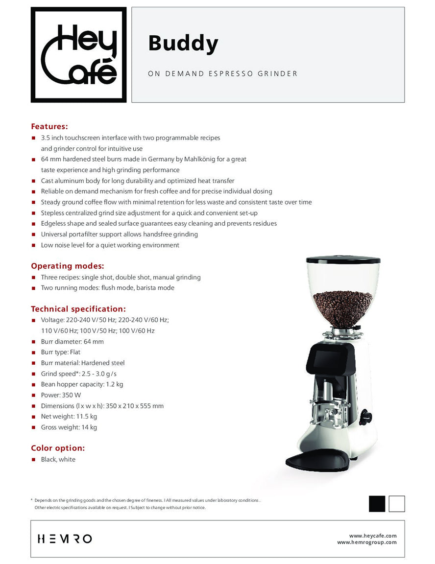 HeyCafe Buddy Espresso Coffee Grinder